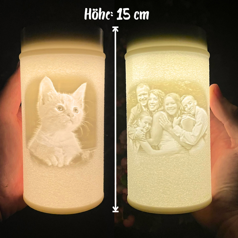 Personalisiertes Grablicht