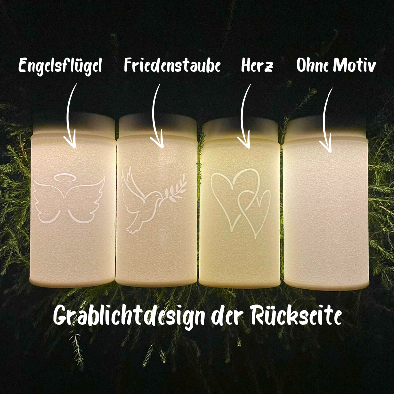 Personalisiertes Grablicht