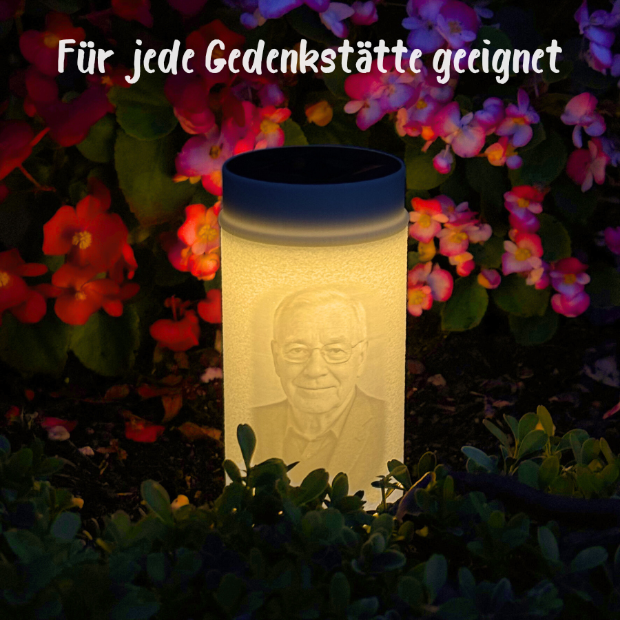 Personalisiertes Grablicht