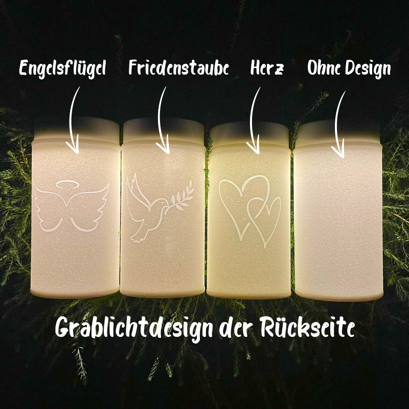 Personalisiertes Grablicht