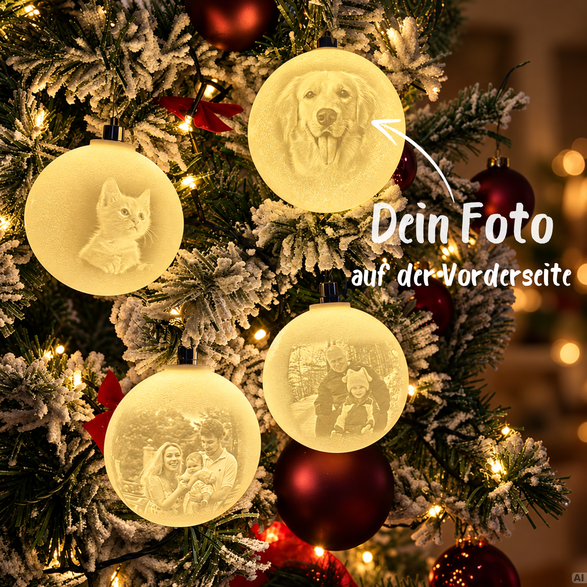 Personalisierte Weihnachtskugel